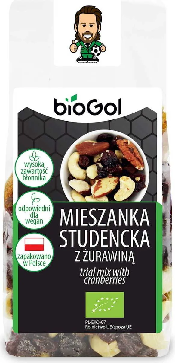 STUDENTENMISCHUNG MIT BIO-CRANBERRIES 150 g - BIOGOL