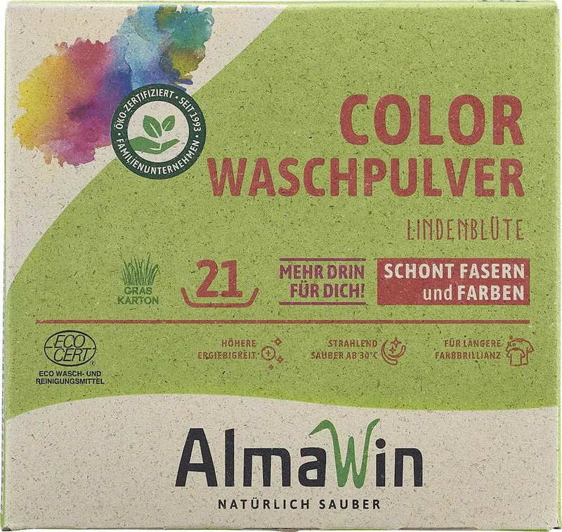 Waschmittel für Buntwäsche Lindenblüte eco 1 kg - ALMAWIN