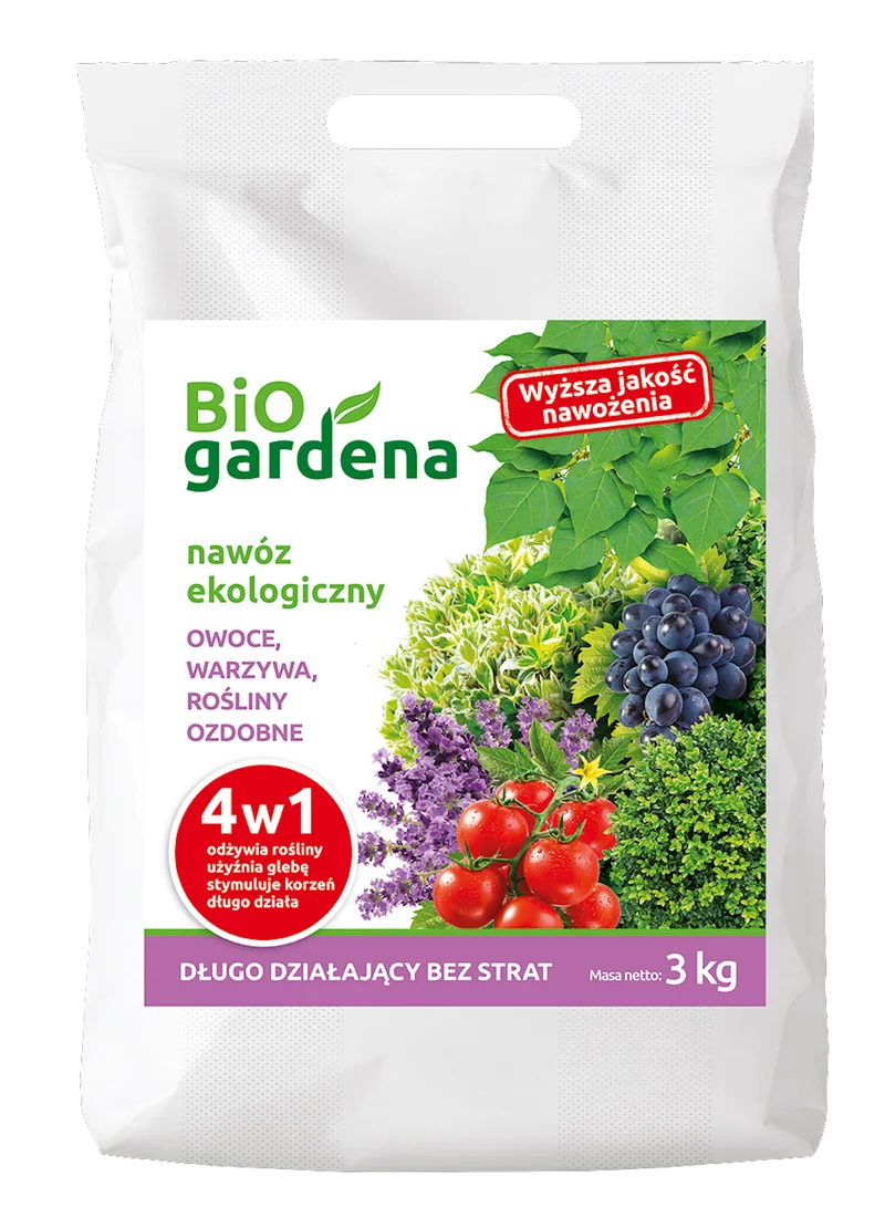 Dünger für Obst, Gemüse, Zierpflanzen 4in1 ECO 3kg - BIOGARDENA