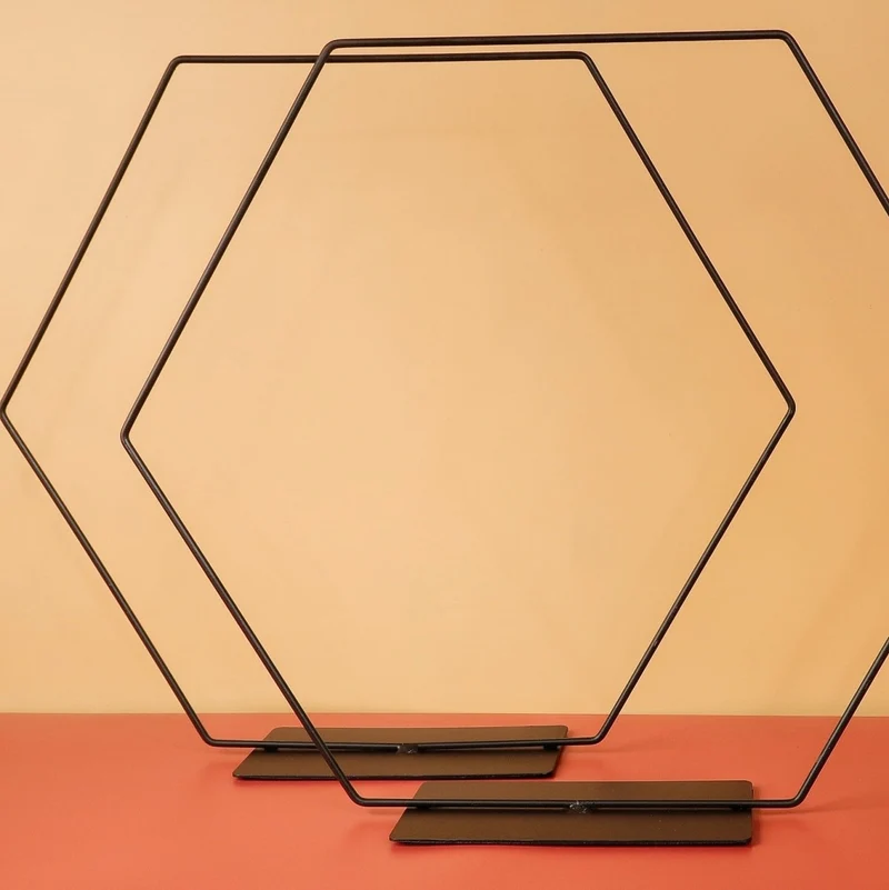 AIRPLANT HOLDER - HEXAGON BLACK