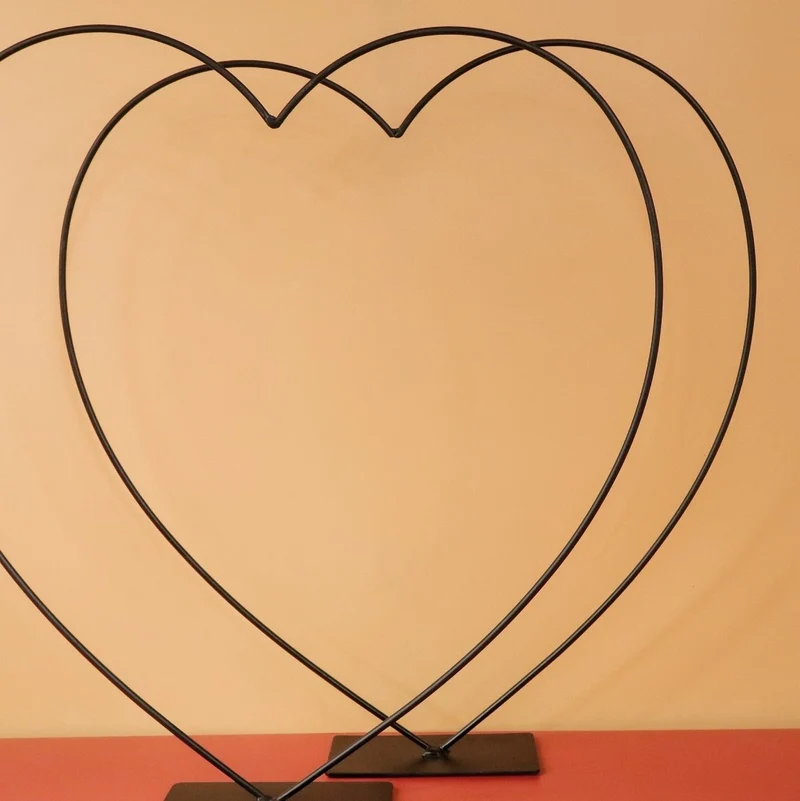 AIRPLANT HOLDER - HEART BLACK