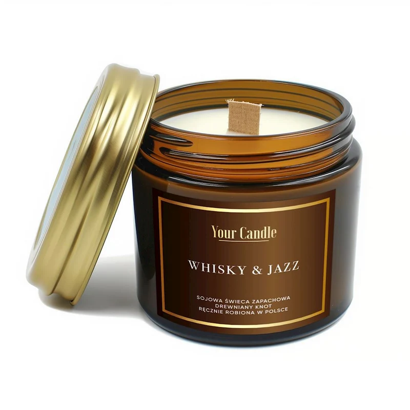 SOJA-Duftkerze mit Baum-Whiskey & JAZZ 120 ml - IHRE KERZE