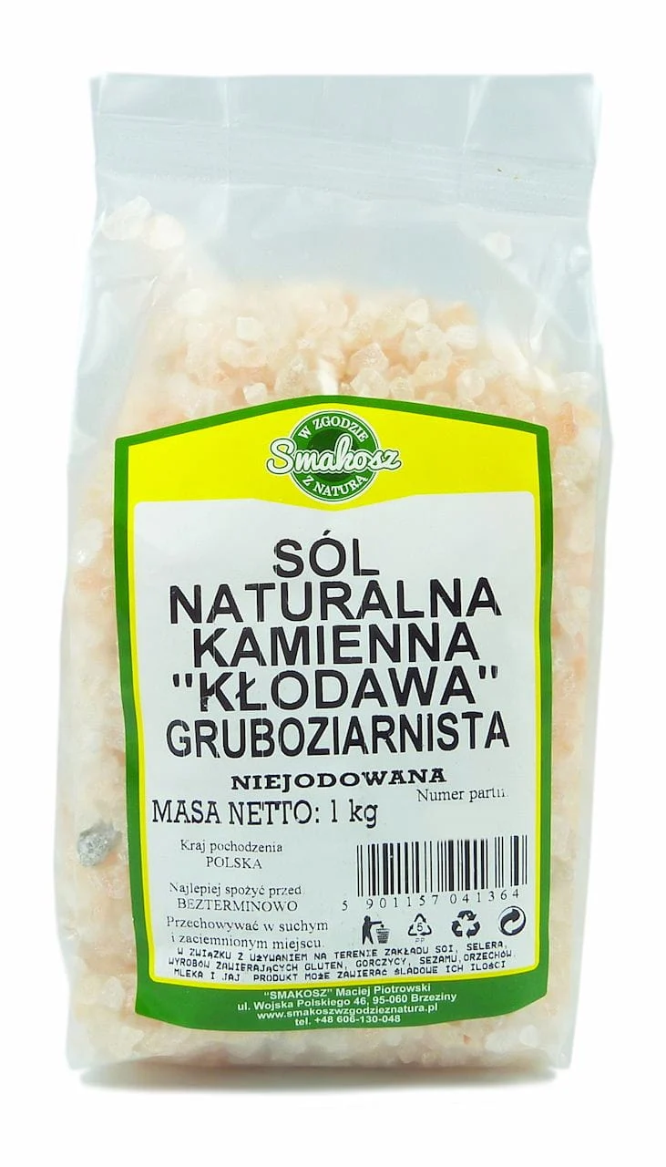 SMAKOSZ Kłodawska grobkörniges natürliches unjodiertes Steinsalz 1kg