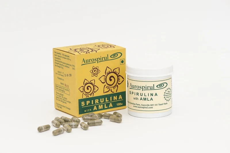 Spirulina mit Amla (100 Kapseln) AUROSPIRUL