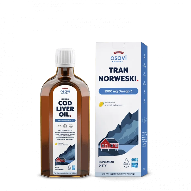 Norwegischer Trank 1000 mg Omega 3 - Zitronengeschmack (250 ml) Osavi