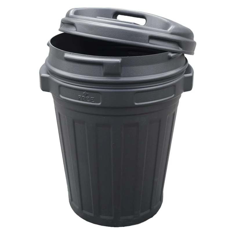 Futtertonne mit Drehverschluß 70L Schwarz