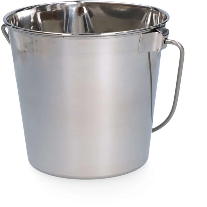 RVS Eimer Flache Seite Edelstahl