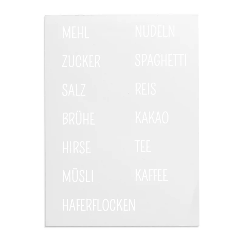 13 Etiketten, Aufkleber, Beschriftung für Vorratsgläser, spülmaschinengeeignet