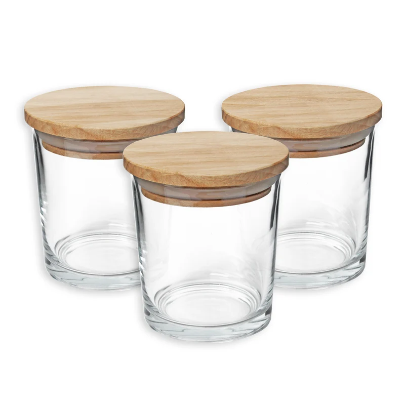 Gewürzgläser Set mit Holzdeckel, 200 ml
