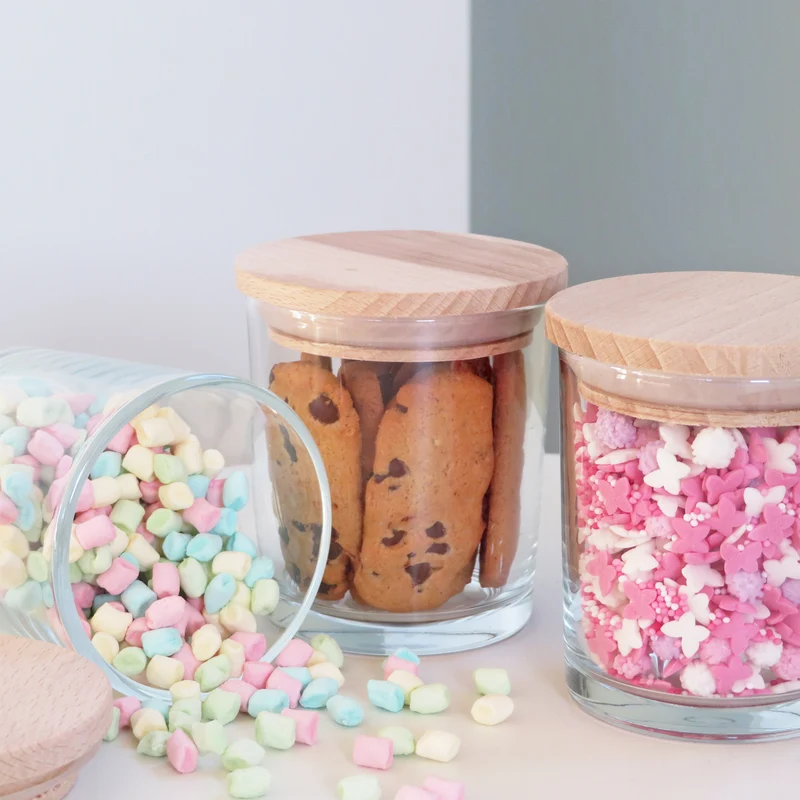 Gewürzgläser Set mit Holzdeckel, 200 ml