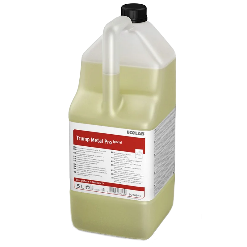 Detergente per lavastoviglie per utensili in alluminio e metalli dolci Ecolab Trump Metal Pro Special 2x5 litri DISPONIBILE IN 7 GIORNI LAVORATIVI