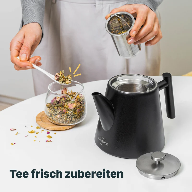 Teekanne mit Wasserkessel & Aufbewahrungsdose Set