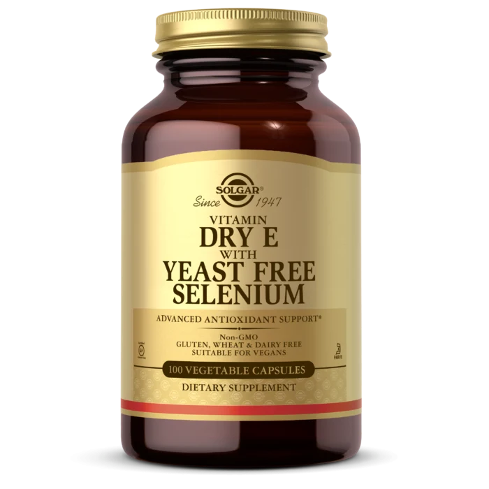 Trockenes Vitamin E mit hefefreiem Selen (100 Kapseln)