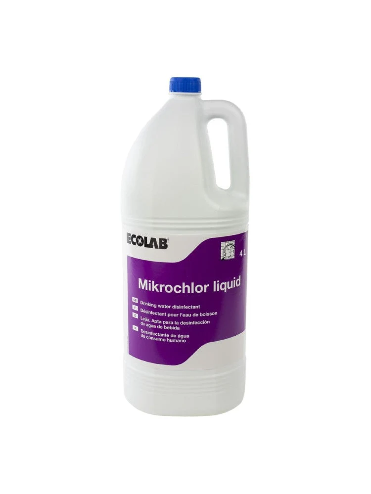 Prodotto a base di cloro per lavaggio frutta verdura e superfici Ecolab Mikrochlor Liquid 4 litri DISPONIBILE IN 7 GIORNI LAVORATIVI