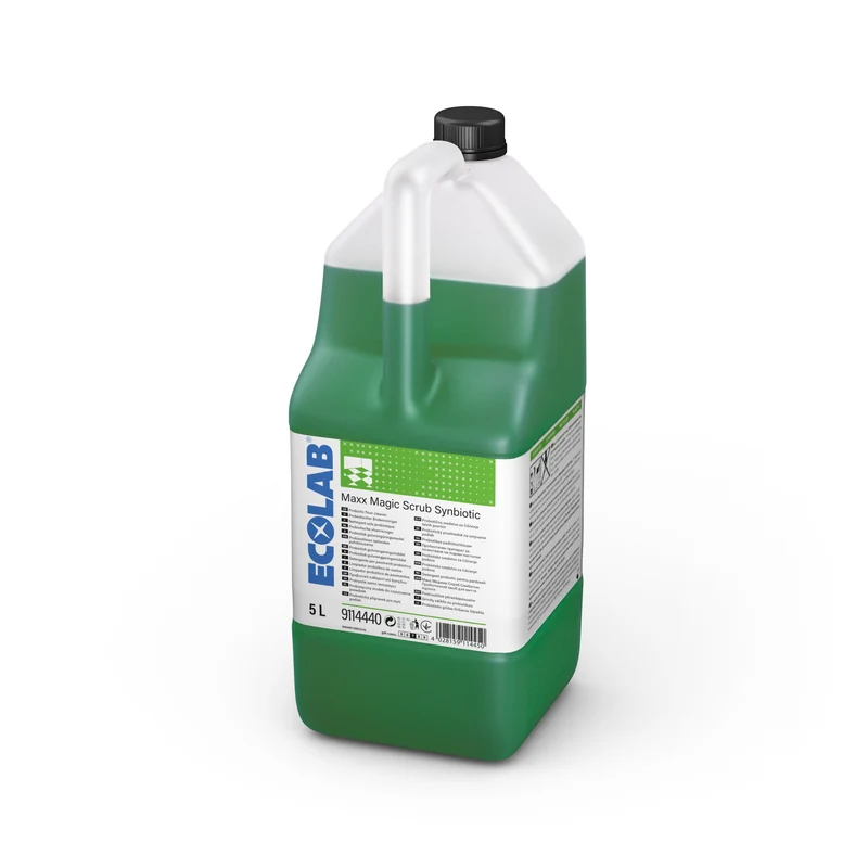 Detergente sinbiotico Ecolabel per lavasciuga Ecolab MAXX Magic Scrub Synbiotic 5 litri DISPONIBILE IN 7 GIORNI LAVORATIVI