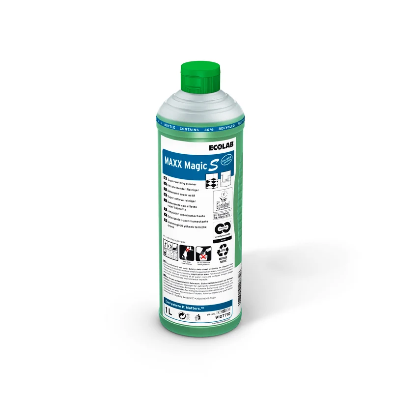 Detergente multiuso Ecolabel per superfici lavabili Ecolab MAXX Magic S 1 litro DISPONIBILE IN 7 GIORNI LAVORATIVI