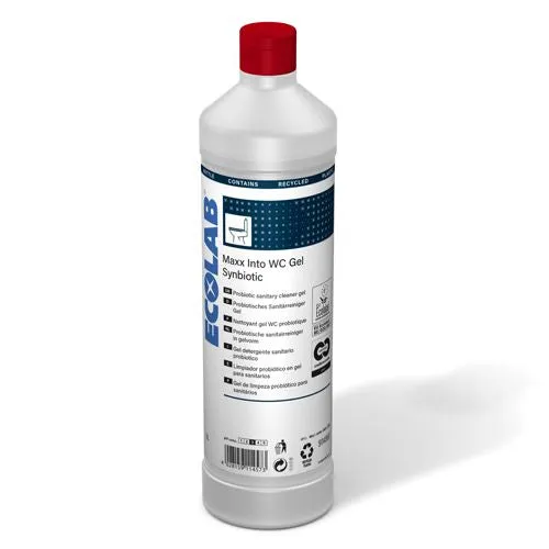 Detergente gel sinbiotico Ecolabel per WC Ecolab MAXX Into WC Gel Synbiotic 12x1 litro DISPONIBILE IN 7 GIORNI LAVORATIVI