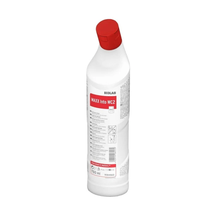 Detergente disincrostante Ecolabel per WC Ecolab MAXX Into Wc2 750 ml DISPONIBILE IN 7 GIORNI LAVORATIVI
