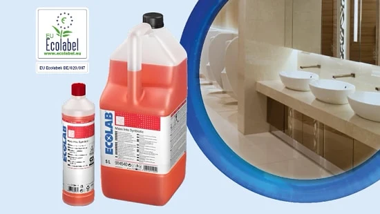 Detergente sinbiotico Ecolabel per sanitari e bagno Ecolab MAXX Into Synbiotic 5 litri DISPONIBILE IN 7 GIORNI LAVORATIVI