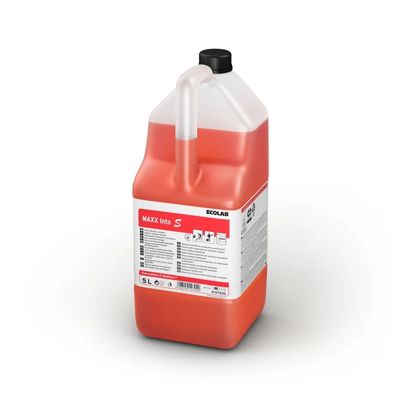 Detergente acido concentrato Ecolabel per sanitari Ecolab MAXX Into S 5 litri DISPONIBILE IN 7 GIORNI LAVORATIVI