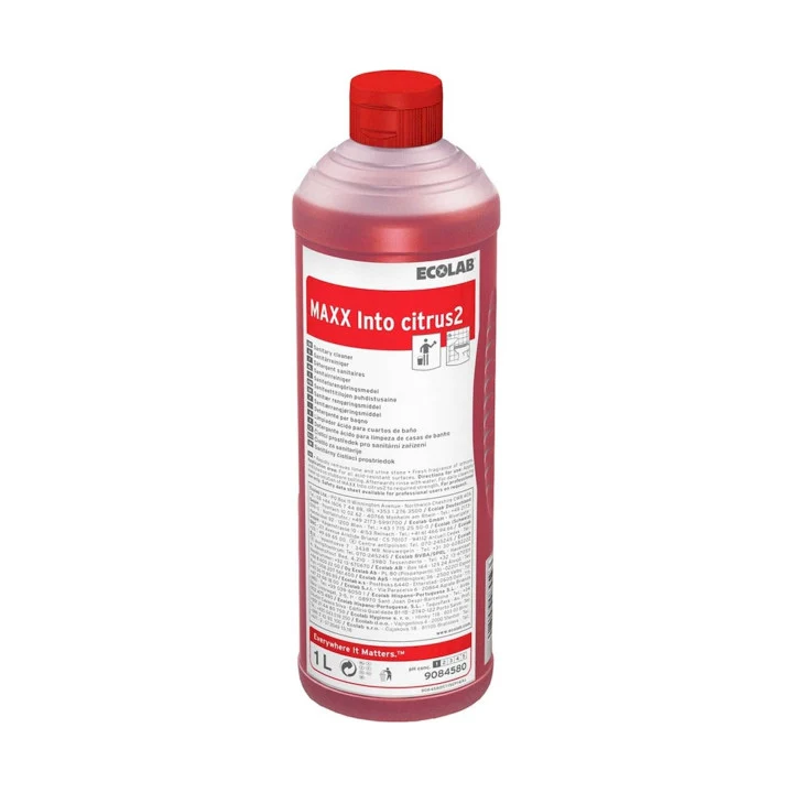 Detergente anticalcare per sanitari e bagno Ecolab MAXX Into Citrus2 12x1 litro DISPONIBILE IN 7 GIORNI LAVORATIVI