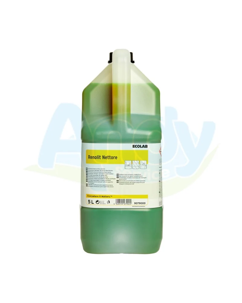 Sgrassante profumato a base ammoniacale per tutte le superfici Ecolab Renolit Nettore 5 litri DISPONIBILE IN 7 GIORNI LAVORATIVI