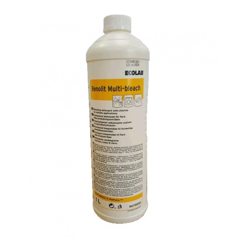 Detergente multiuso candeggiante a base di cloro Ecolab Renolit Multi-Bleach 1 litro DISPONIBILE IN 7 GIORNI LAVORATIVI