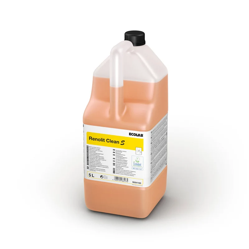 Sgrassante concentrato Ecolabel per cucina Ecolab Renolit Clean S 5 litri DISPONIBILE IN 7 GIORNI LAVORATIVI