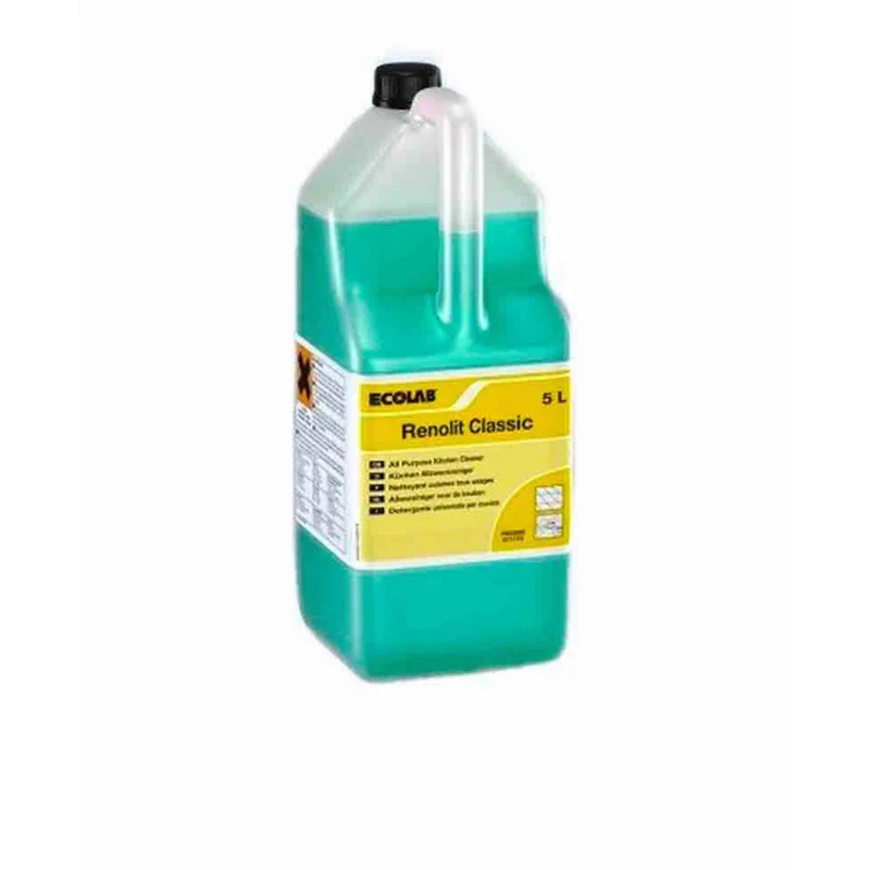 Sgrassante alcalino concentrato profumato per cucina Ecolab Renolit Classic 4x5 litri DISPONIBILE IN 7 GIORNI LAVORATIVI