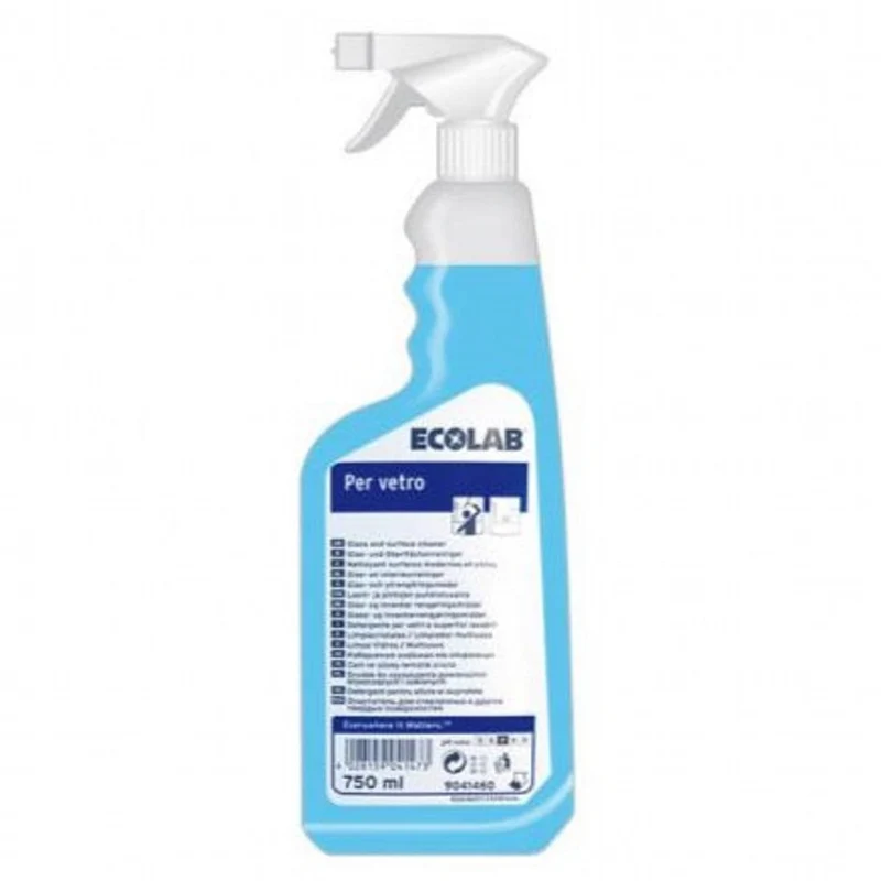Detergente per vetri e superfici lavabili Ecolab Per Vetro 750 ml DISPONIBILE IN 7 GIORNI LAVORATIVI
