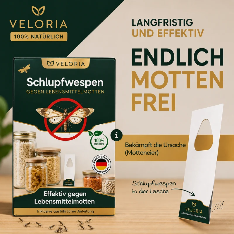 VELORIA Schlupfwespen gegen Lebensmittelmotten