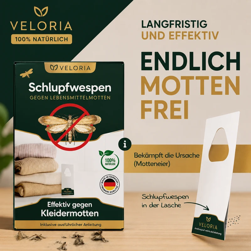 VELORIA Schlupfwespen gegen Kleidermotten