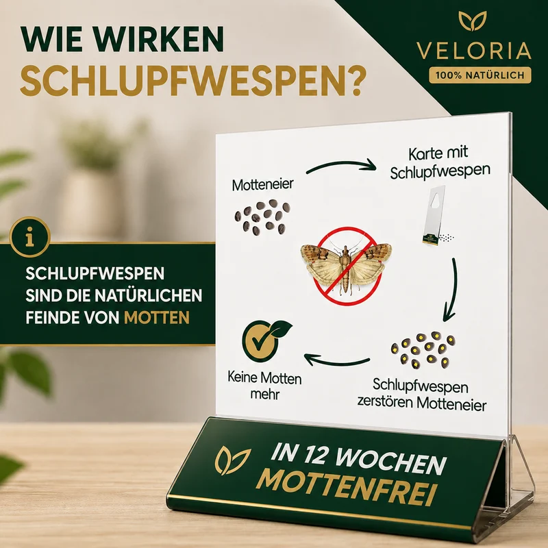 VELORIA Schlupfwespen gegen Kleidermotten