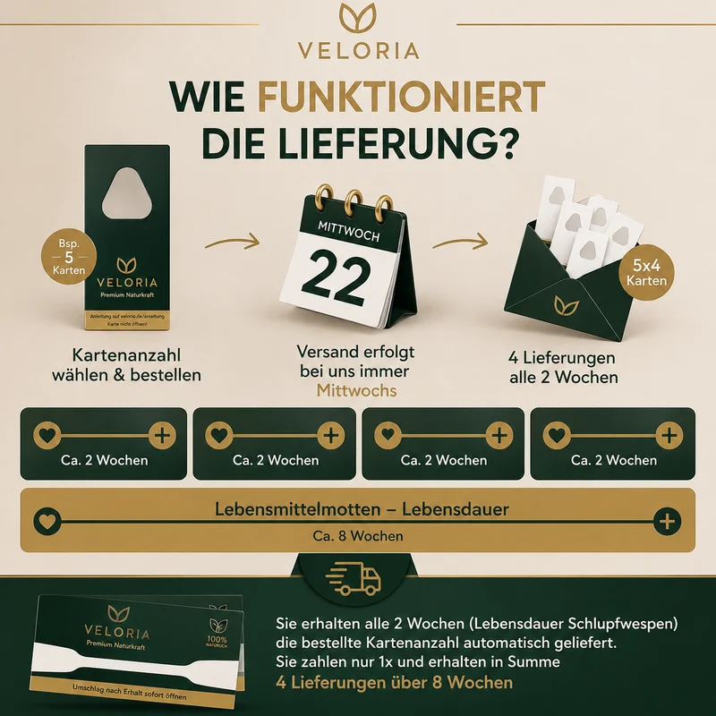 VELORIA Schlupfwespen gegen Kleidermotten