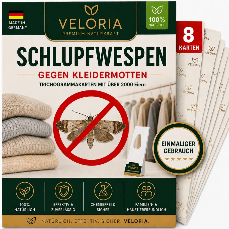 VELORIA Schlupfwespen gegen Kleidermotten