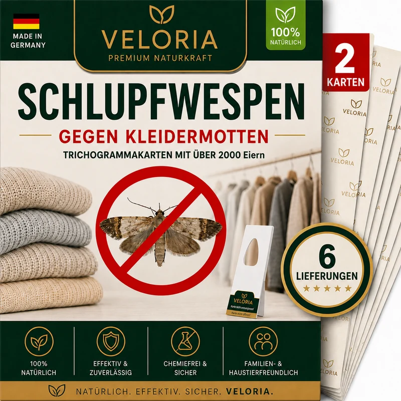 VELORIA Schlupfwespen gegen Kleidermotten