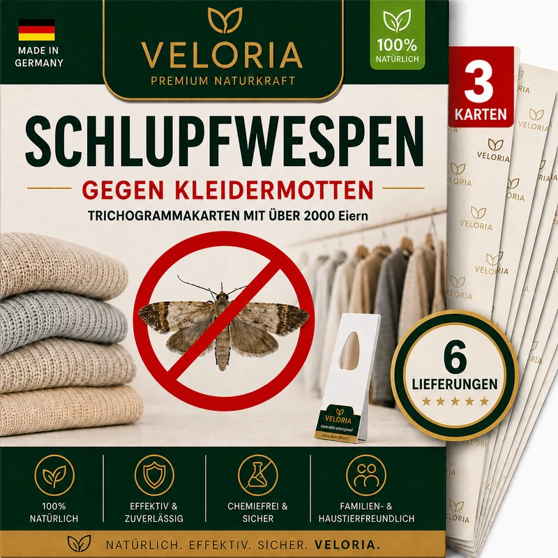 VELORIA Schlupfwespen gegen Kleidermotten