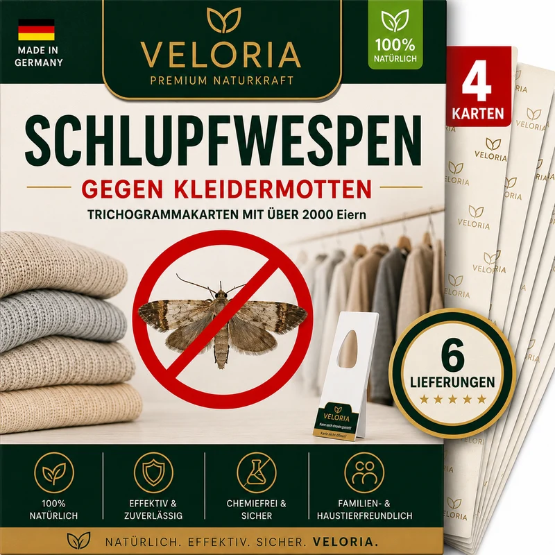 VELORIA Schlupfwespen gegen Kleidermotten