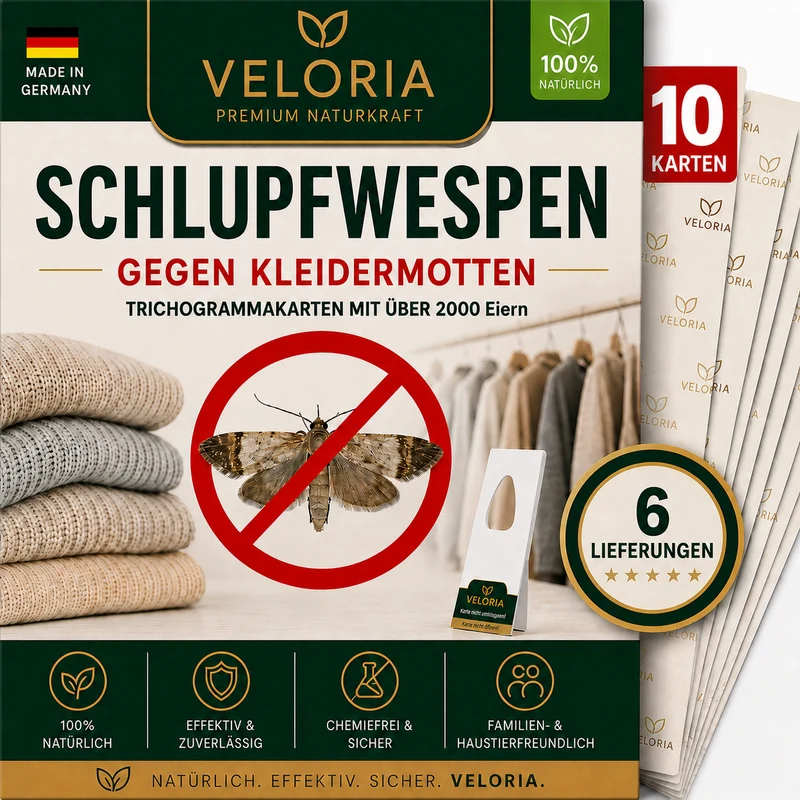 VELORIA Schlupfwespen gegen Kleidermotten