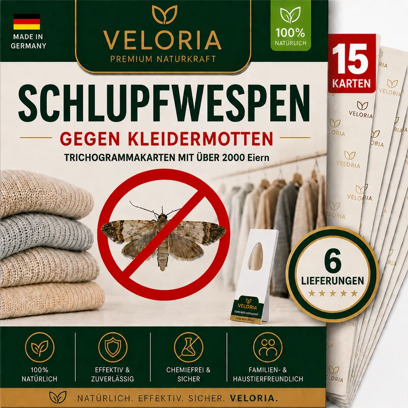 VELORIA Schlupfwespen gegen Kleidermotten