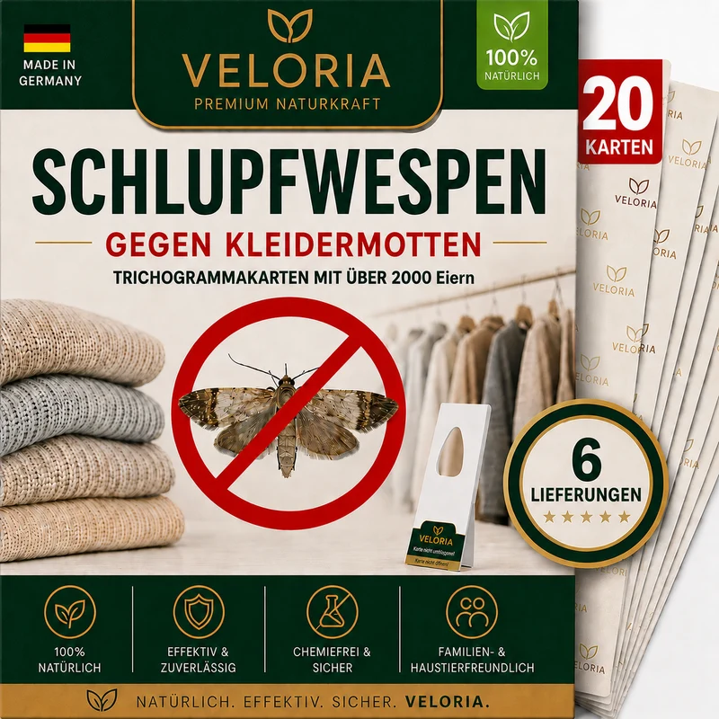 VELORIA Schlupfwespen gegen Kleidermotten