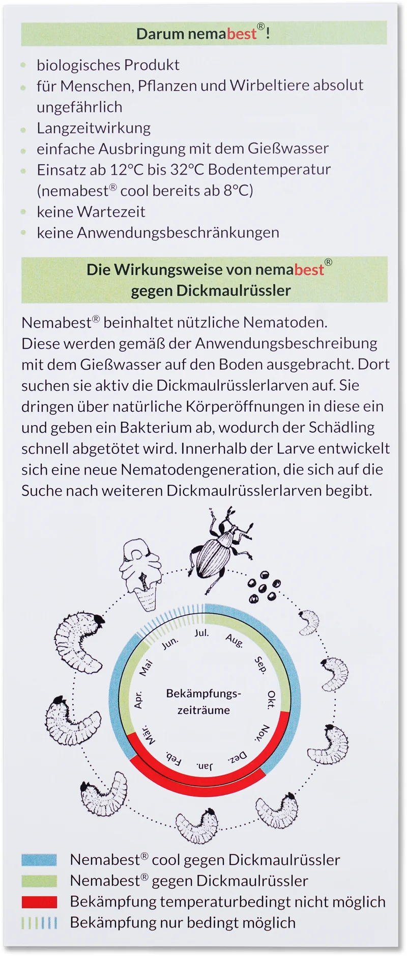 nemabest® cool HB+SF Nematoden gegen Dickmaulrüsslers