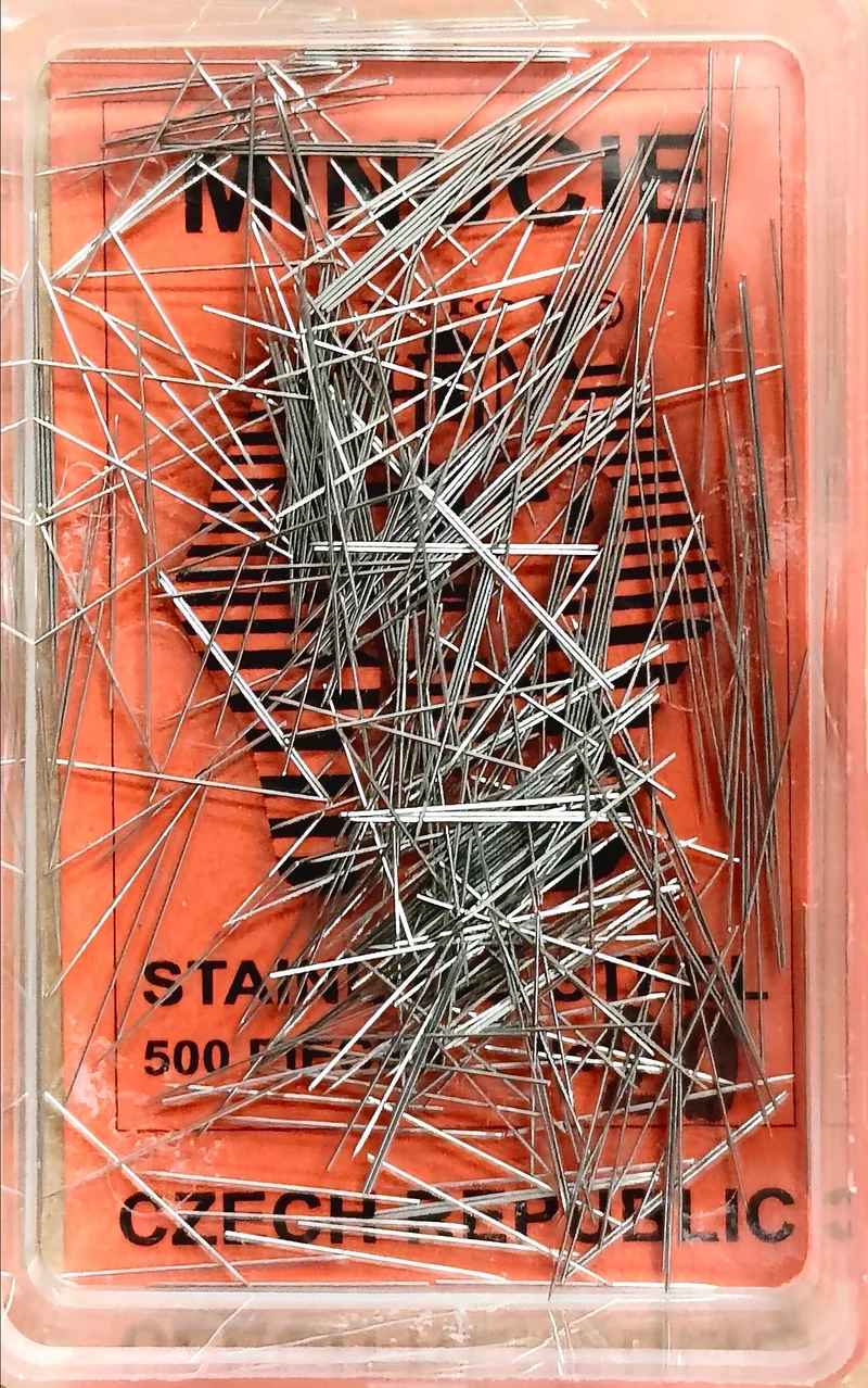 Minucie Label Pins - Stainless Steel Data Label Mounting Pins, Box of 500