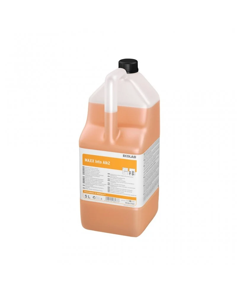 Detergente alcalino Ecolabel per sanitari e bagno Ecolab MAXX Into Alk2 5 litri DISPONIBILE IN 7 GIORNI LAVORATIVI