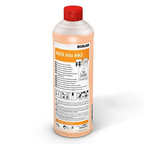 Detergente alcalino Ecolabel per sanitari e bagno Ecolab MAXX Into Alk2 1 litro DISPONIBILE IN 7 GIORNI LAVORATIVI