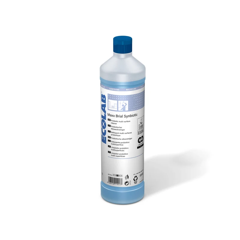Detergente sinbiotico Ecolabel per superfici e vetri Ecolab MAXX Brial Synbiotic 12x1 litro DISPONIBILE IN 7 GIORNI LAVORATIVI