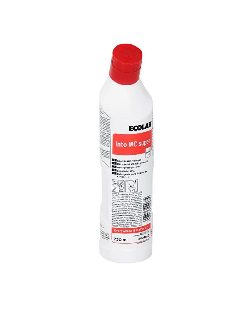 Detergente disincrostante deodorante per WC Ecolab Into WC Super 12x750 ml DISPONIBILE IN 7 GIORNI LAVORATIVI