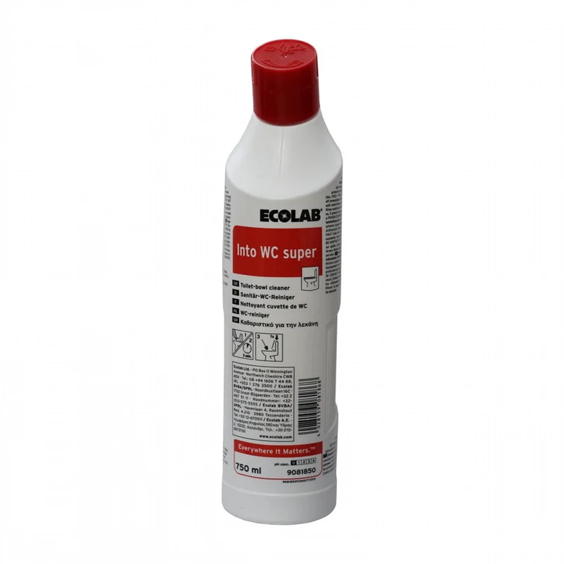 Detergente disincrostante deodorante per WC Ecolab Into WC Super 750 ml DISPONIBILE IN 7 GIORNI LAVORATIVI