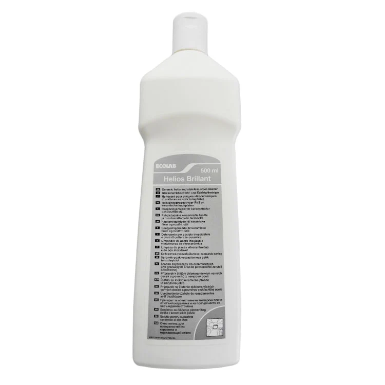 Detergente acido per acciaio e vetroceramica Ecolab Helios Brillant 6x500 ml DISPONIBILE IN 7 GIORNI LAVORATIVI
