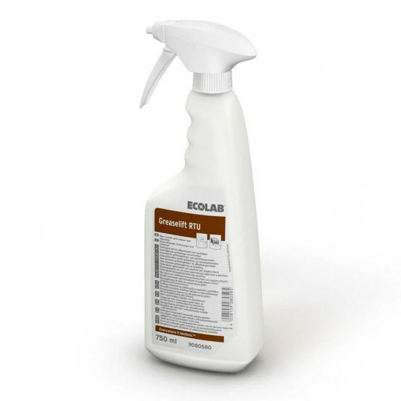 Sgrassante superconcentrato per piastre e forni Ecolab Greaselift RTU 6x750 ml DISPONIBILE IN 7 GIORNI LAVORATIVI